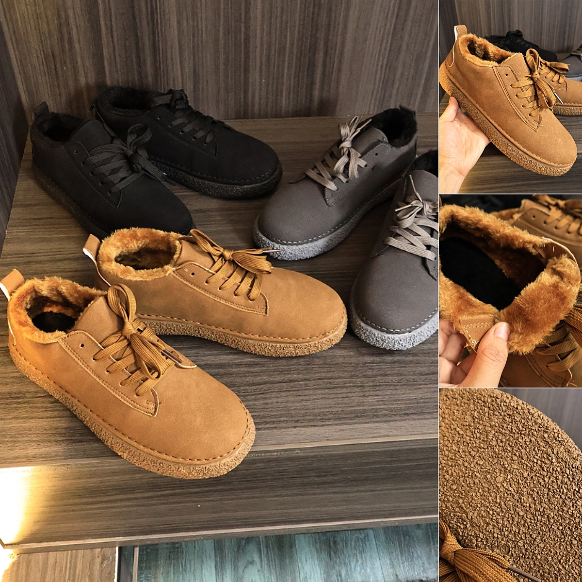 复古英伦风人造磨砂皮！休闲鞋