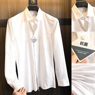 G货/抗皱~抗菌~笔挺!2025年春夏男士日常轻商务出行翻领长袖衬衫