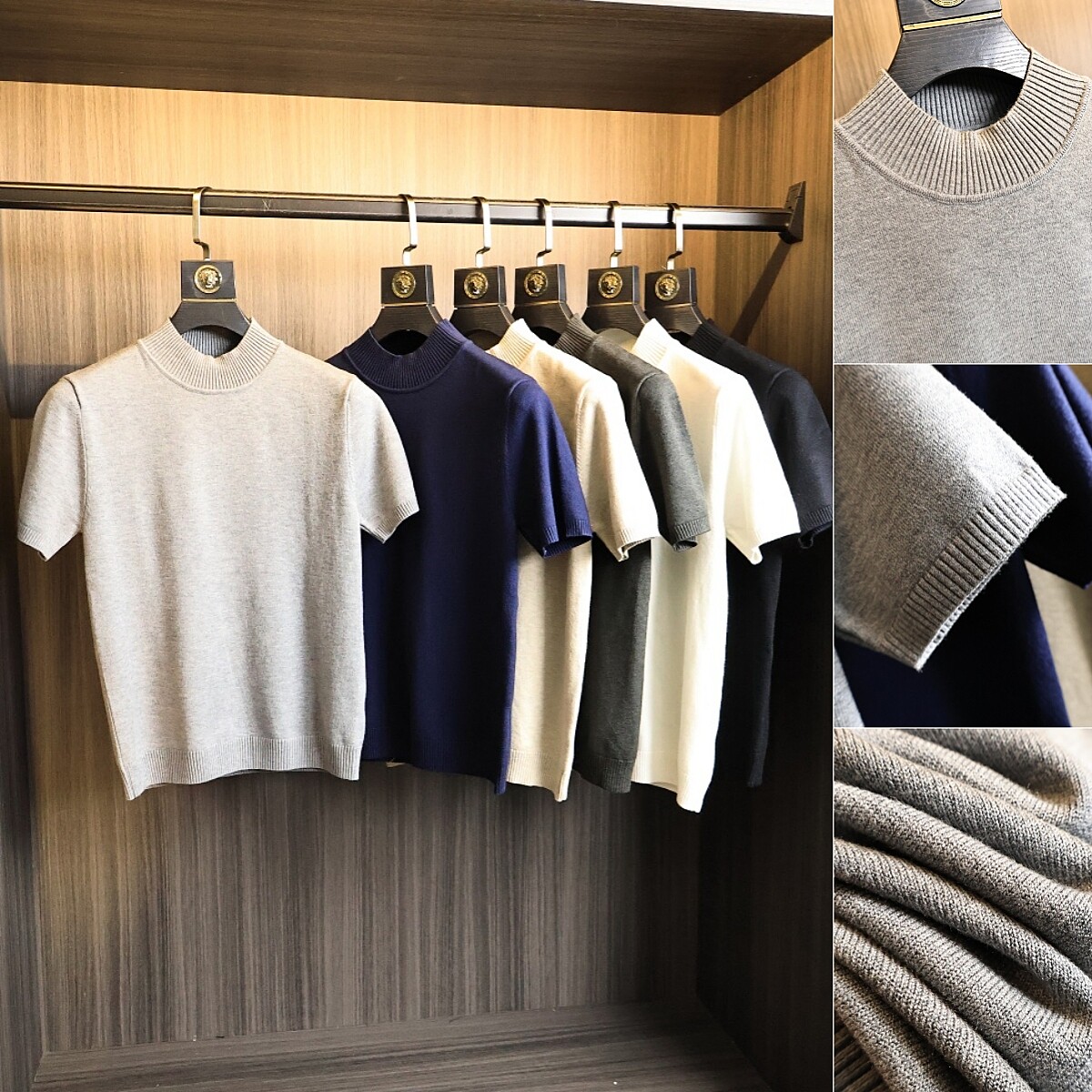 高领设计~立体裁剪！针织打底T恤