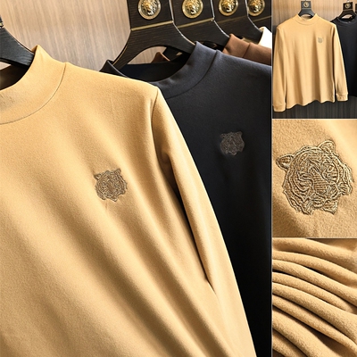 一体双面德绒~半高领打底衫T恤潮