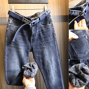 品质到位！撤柜牛货！秋冬男士纯色亲肤磨白水洗锥形直筒牛仔裤潮