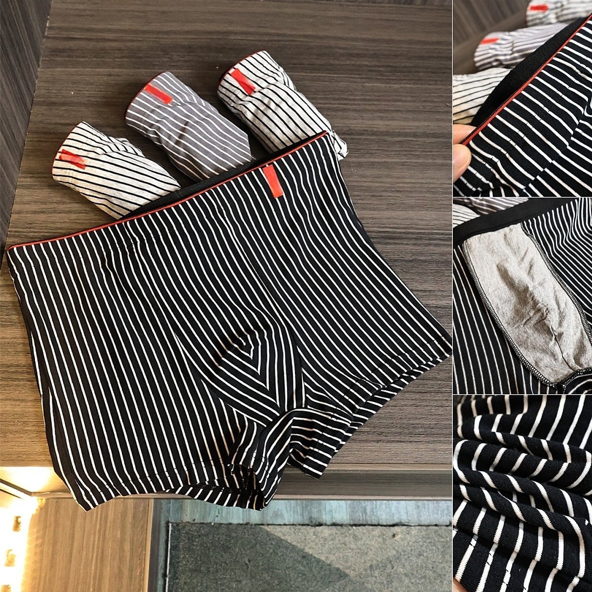 3A级抑菌内裆 导湿透气 干爽不闷热 经典竖条纹抑菌男士平角内裤,女士内衣/男士内衣/家居服,男平角内裤,淘宝优惠券,粉丝福利购,淘宝优惠卷