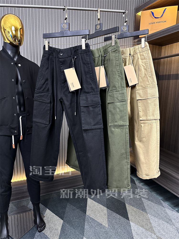 咔叽复古风*100%棉洗水工装裤