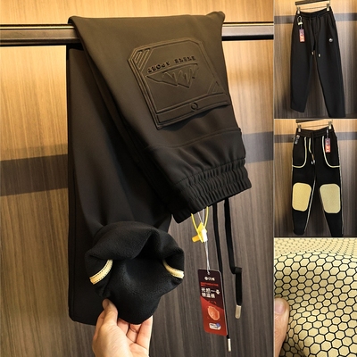 石墨烯发热锁温裤！休闲裤男