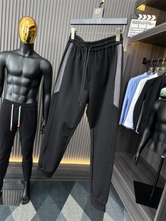 G货~原货！菠萝纹针织条+罗马布！柜499！春秋男士运动卫裤休闲裤