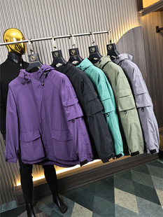 公司户外订单 连帽工装 春季 内衬网眼透气时尚 夹克 男士 吊卡2599