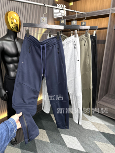 型正 弯刀剪裁 针织卫裤 脚压胶 纯色小脚运动休闲裤 版 男士 裤 春季