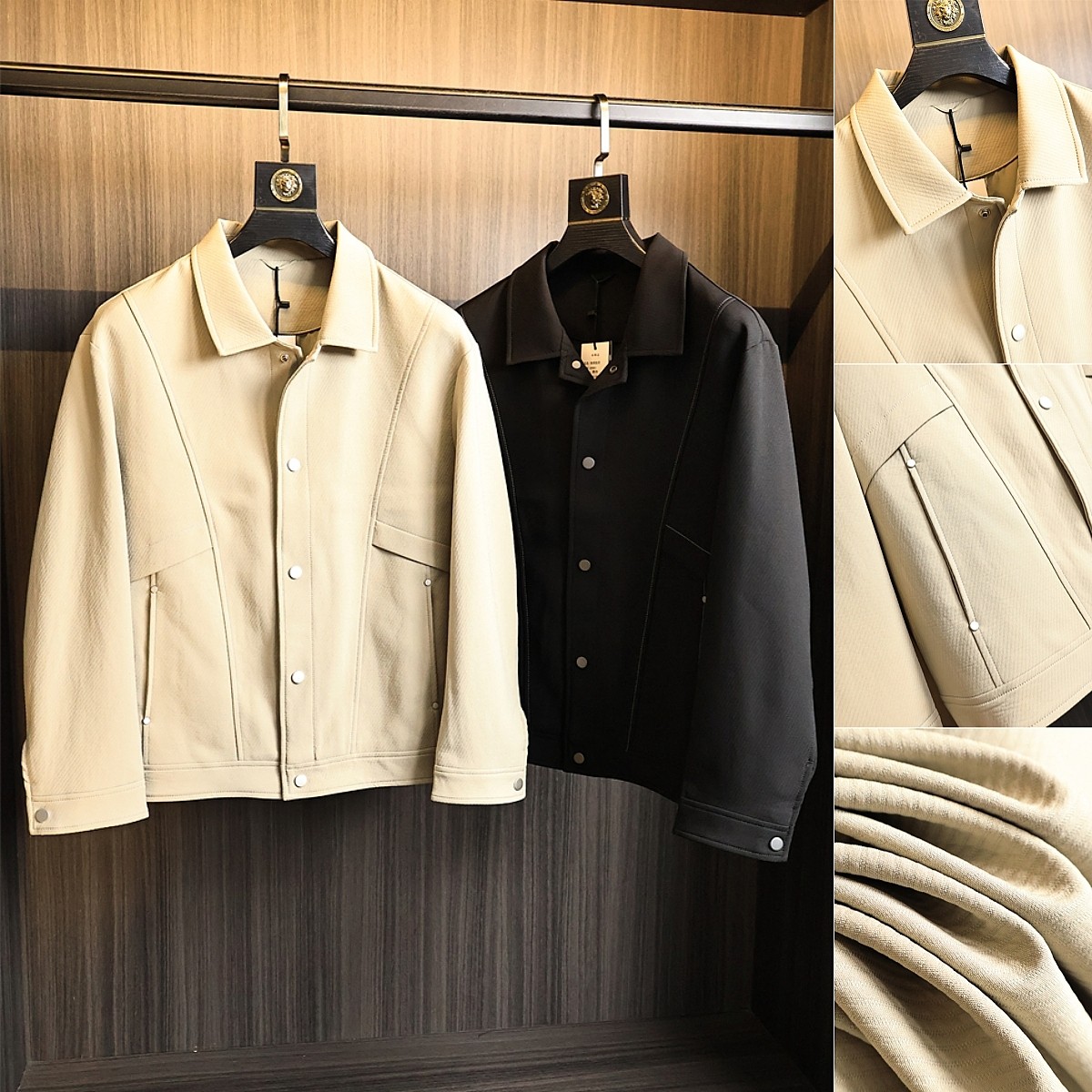 轻奢高品质！3D立体裁剪！秋季男士潮流百搭宽松翻领休闲夹克外套,男装,夹克,淘宝优惠券,粉丝福利购,淘宝优惠卷