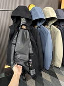 男士 全压胶冲锋衣 秋季 防风防水 纯色户外连帽夹克 独家仅有60件