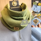 男士 冬季 纯色波浪纹植绒保暖防风围巾围脖潮 搭配神器 户外牛货