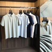 Polo衫 激光打孔 无痕压胶高弹力冰丝凉感翻领短袖 夏季 男 线下799