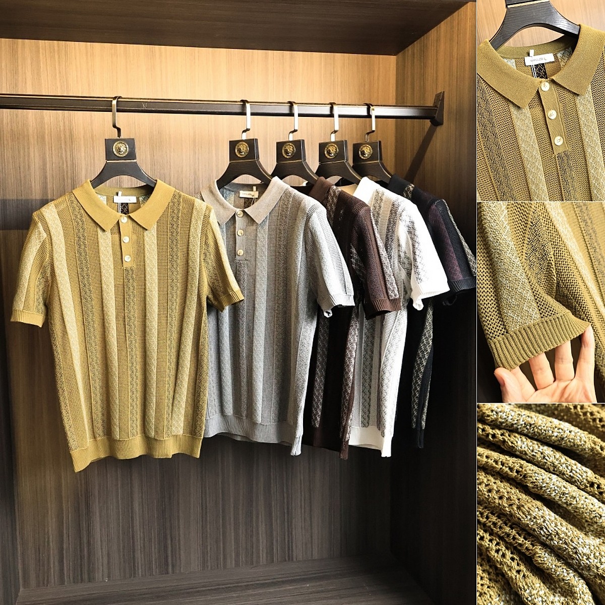 老钱的慵懒！春秋男士撞色立体肌理感商务翻领百搭针织衫打底短袖,男装,针织衫/毛衣,淘宝优惠券,粉丝福利购,淘宝优惠卷