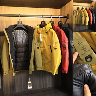 纯色户外山系防风防水90绒羽绒服潮 秋冬男士 线下1699 高端品质