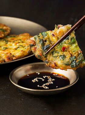 韩国进口海地村泡菜饼海鲜蔬菜饼早餐速食煎饼韩餐料理食材小吃饼
