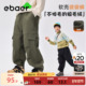 裤 2025冬装 男童加厚保暖裤 ebaer儿童加绒工装 子女童软壳休闲长裤