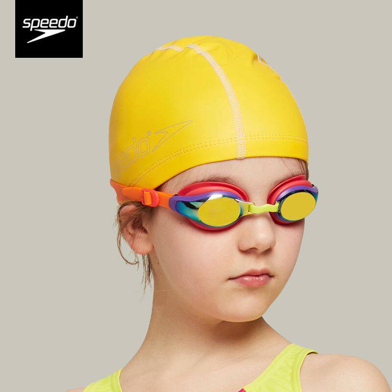 速比涛speedo儿童泳镜泳帽套装平光防雾男女童舒适防水游泳装备