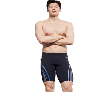 speedo速比涛鲨鱼皮竞速泳裤电气矩阵黑标5.0中长款专业泳裤泳衣