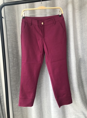 欧洲站 2023秋季显瘦九分小脚裤