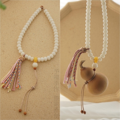 原创手作菩提子车挂绳 葫芦护路专用后视镜文玩流苏车载挂件绳子