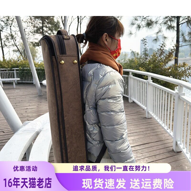 恒温抗压双肩背带双色复古密码锁高档鹿皮绒木质小提琴盒子箱包