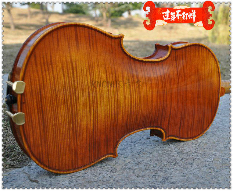 KNONUS天然虎纹捷克进口材料制作演奏级纯手工成人整板小提琴