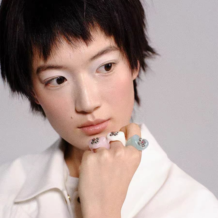 小香风时尚小众设计款戒指女