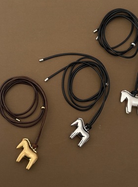 高级趣味拉丝可调节抽拉毛衣链