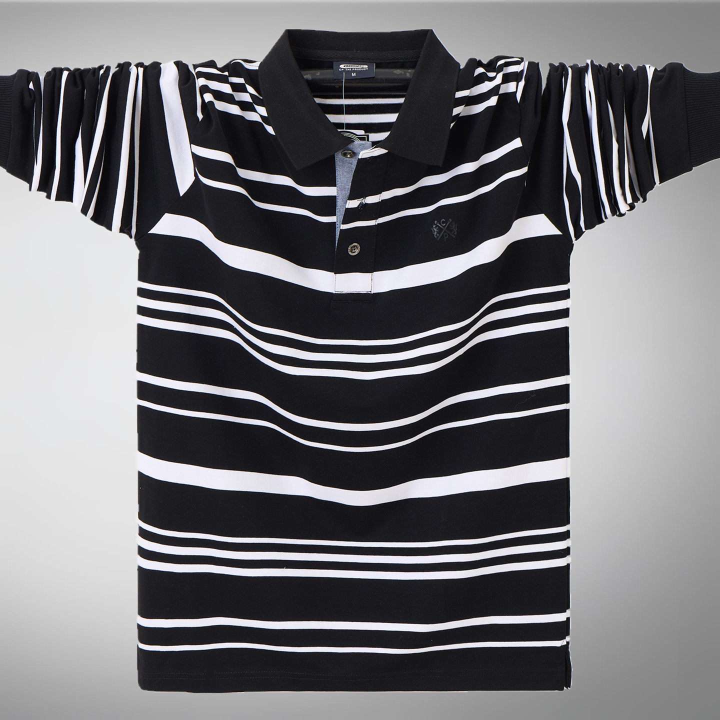 【新品推荐】M-6XL全棉长袖条纹