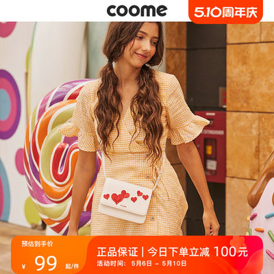 coome爱心包包女包斜挎包