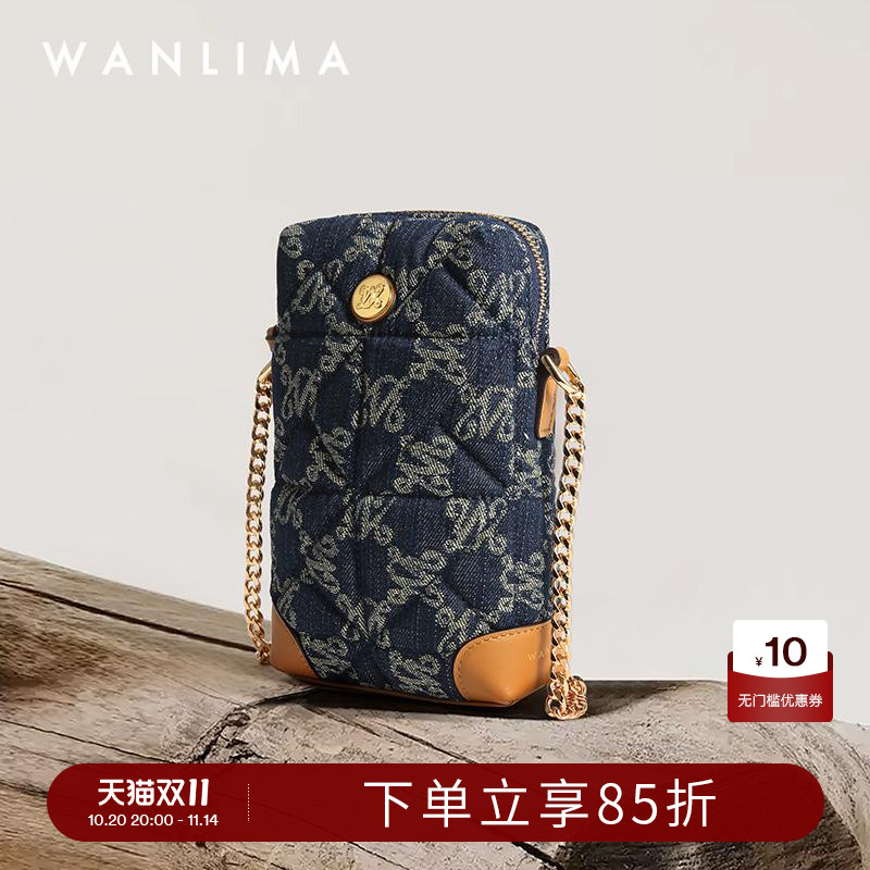 万里马手机包小斜跨包包女时尚迷你小包高级感手机袋轻便链条单肩
