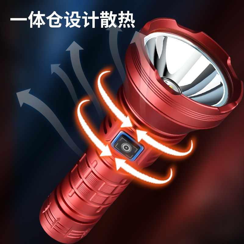 BT90白激光手电筒户外照明大功率超亮远射定焦type-c可充电98K