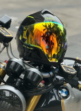 摩托车防雾头盔女蓝牙骑行机车鬼面大视野全盔男款揭面盔巡航踏板