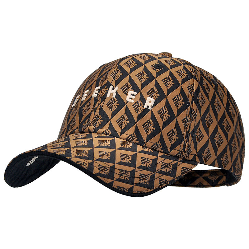 经典老花棒球帽子男 明星泫雅同款鸭舌帽子女 新款轻奢潮流韩版帽