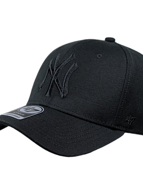 正品 NY 黑色风速棒球帽低调立体刺绣花遮阳鸭舌帽子男女棱角分明