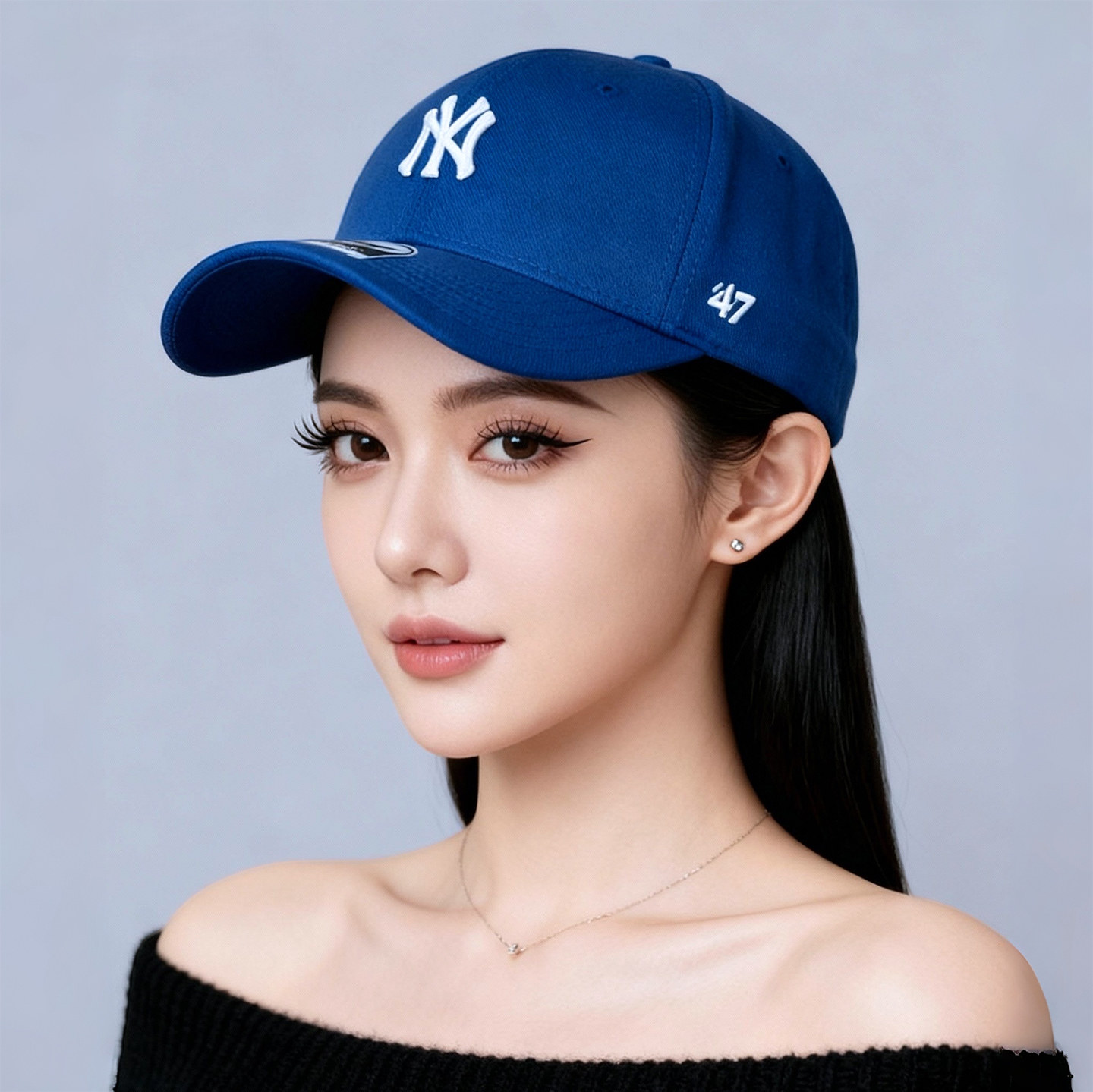 新到正品大牌转运蓝 NY 嘻哈棒球帽子男女户外旅行露营秋冬遮阳帽