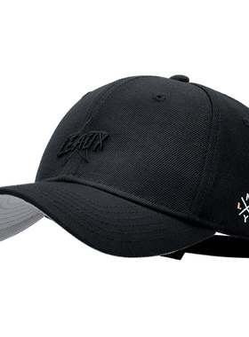 LEAUX GEAUX 莱奥新款棒球帽子男女黑色弯檐可调节潮嘻哈帽显脸小