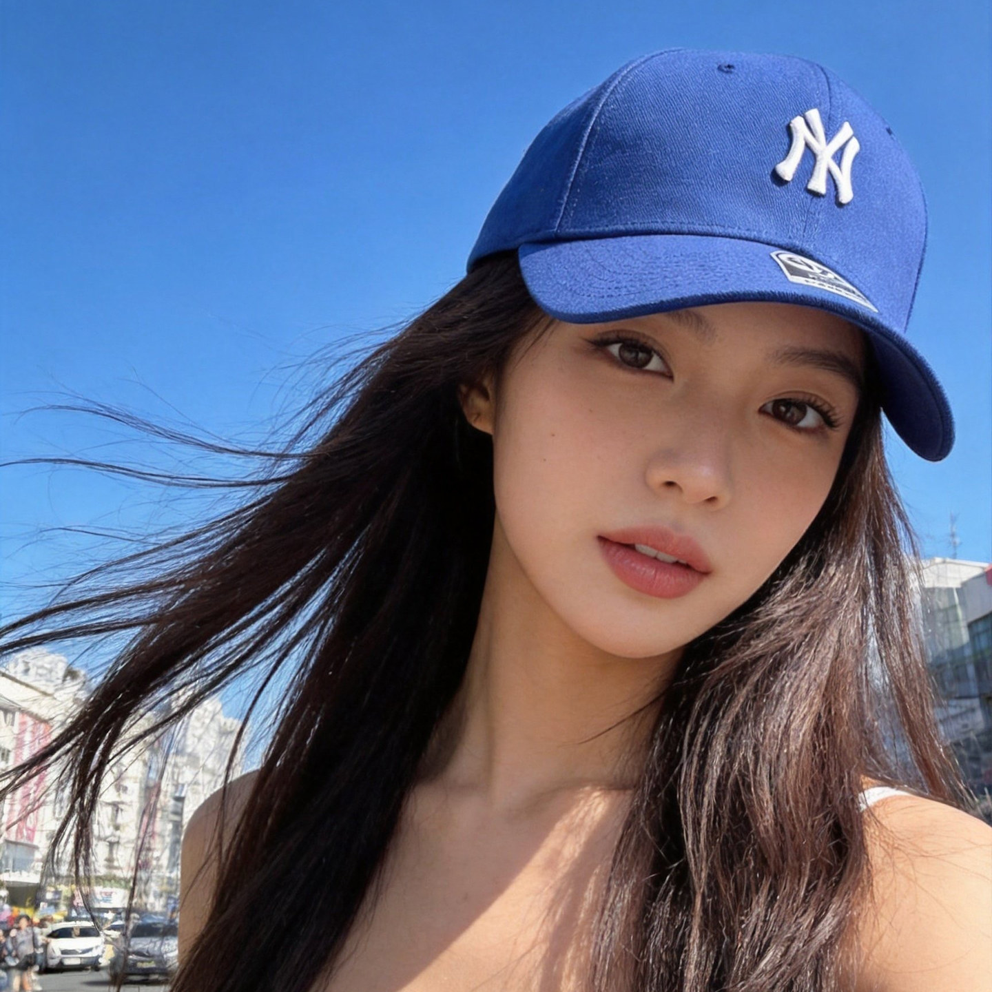 新到正品大牌转运蓝 NY 嘻哈棒球帽子男女户外旅行露营秋冬遮阳帽