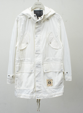 ABLE JEANS春夏外套薄款连帽风衣白色夹克防风速干便携拉链男上衣