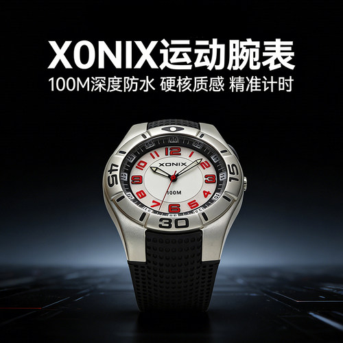 XONIX复古夜光防水学生电子表