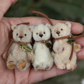 小丸子手工6mm超密羊毛扭扭棒小熊毛根毛条手工diy材料包玩偶摆件