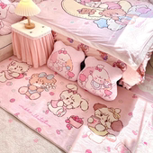 正版 MIKKO联名地毯猫咪卧室床边毯儿童房间少女孩心可爱卡通地垫