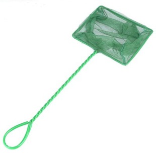 厂家直销 水族箱配件鱼缸鱼捞网圆方形鱼捞 水族箱抄网捞网绿色