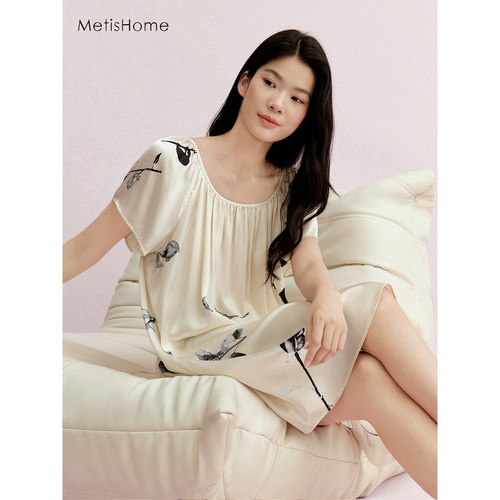 短袖款桑蚕丝家居服睡衣杭州丝绸