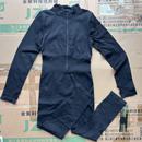 OQQ高弹高压螺纹连体空中瑜伽服长袖 紧身衣女 健身运动滑雪一体式