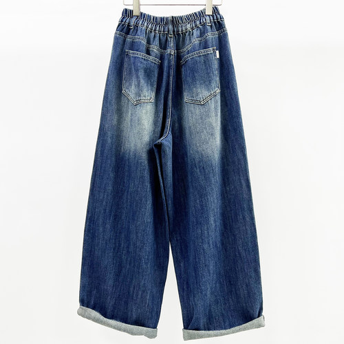 CHYY秋新款简约宽松牛仔女萝卜裤
