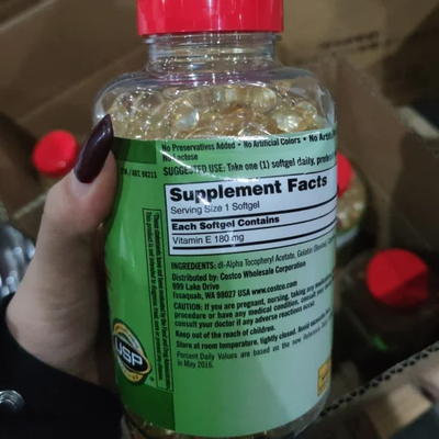 Kirkland科克兰 VE维生素E 400IU*500粒理货瑕疵28.11