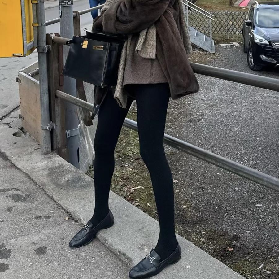 冬季新款  贵妇含羊绒系列老钱风 柔软无压力 高弹力显瘦连裤袜女