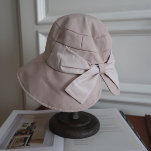 黑科技凉感面料 纯棉渔夫帽防紫外线遮阳帽开叉宽檐女帽子 春夏季