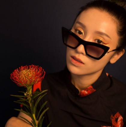 正品新款DITA太阳镜小框猫眼架鼻式精品太阳镜复古女士墨镜DTS507