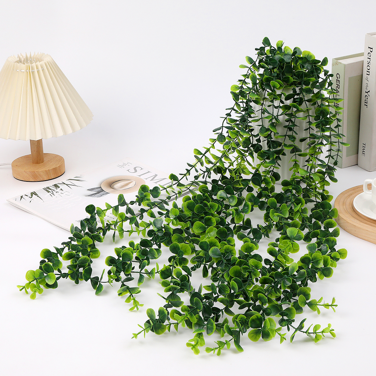 仿真植物绿植挂壁装饰尤加利藤条